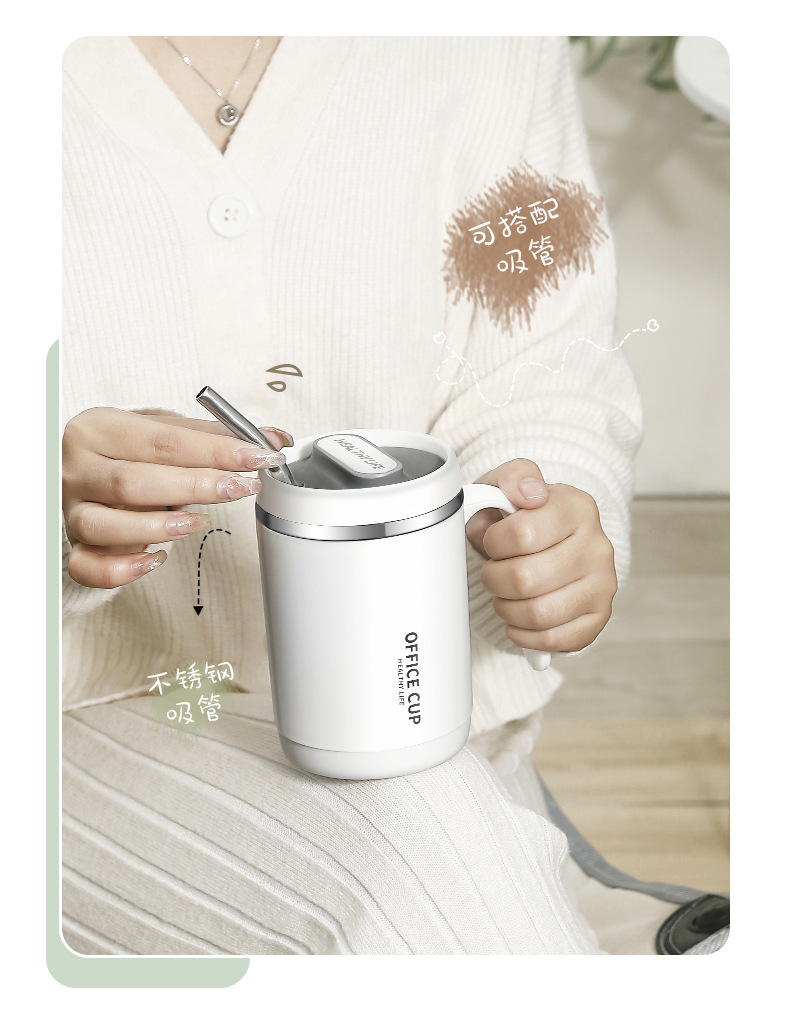 跨境304不锈钢马克杯保温杯咖啡杯防漏带盖白领办公杯批发礼品杯详情8