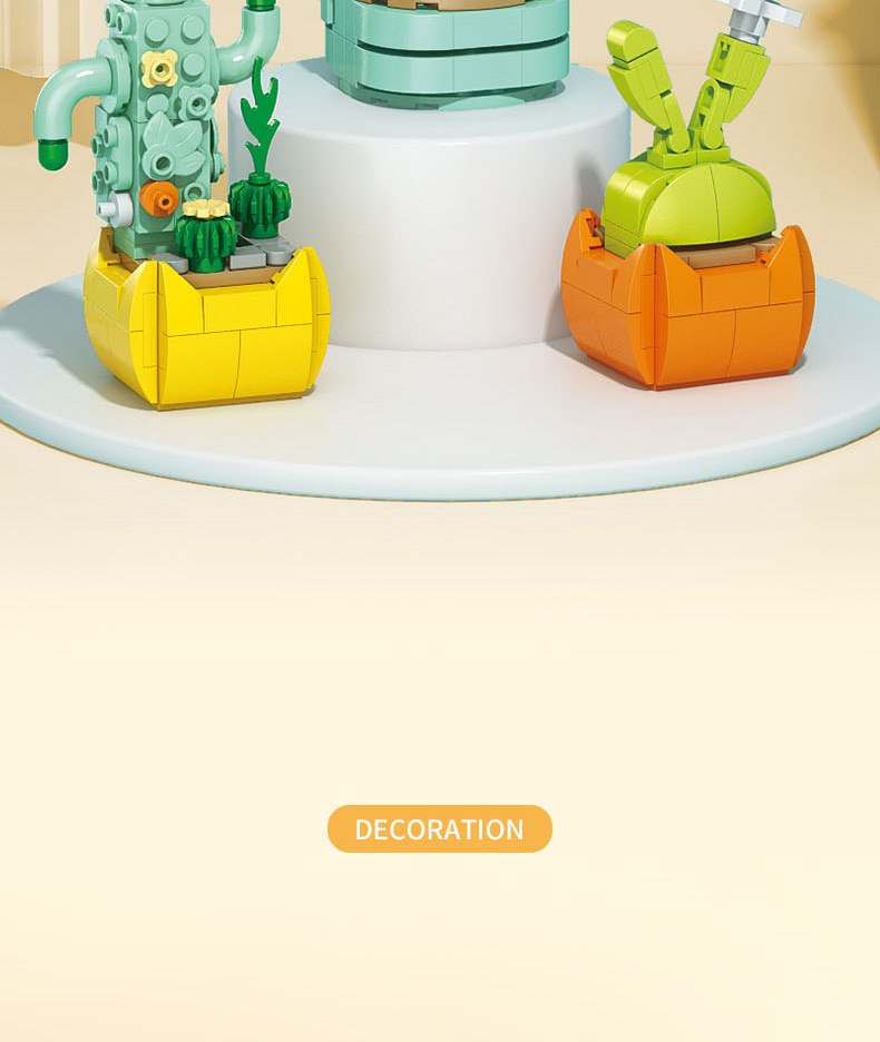 Succulent small particle building blocks compatible with Lego assembly building blocks, flower plant potted plant ornaments, gift for girls pic 21