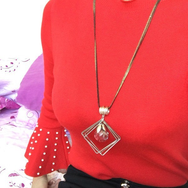 跨境欧美风项链毛衣链女高级感长款蝴蝶吊坠配件轻奢百搭流苏装饰详情10