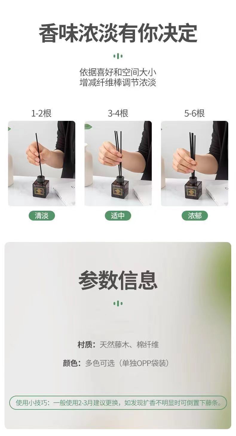 花露水扩香棒香薰挥发棒香水香氛干花藤条散香芯纤维液香熏器家庭卧室室内香薰持久清新详情6