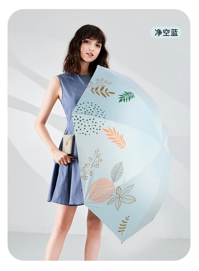 Paradise Umbrella Black Rubber Sun Protection and UV Protection umbrella, student all-weather umbrella, manual folding sunshade umbrella for men and women pic 21