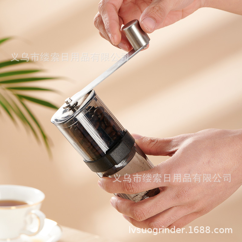 Coffee machine, hand-cranked coffee grinder, transparent acrylic grinder, outdoor portable coffee machine, cross-border model pic 13
