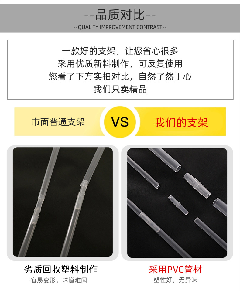 桌飘气球展示透明支架生日派对装饰布置立柱地飘路引气球地飘立柱详情4