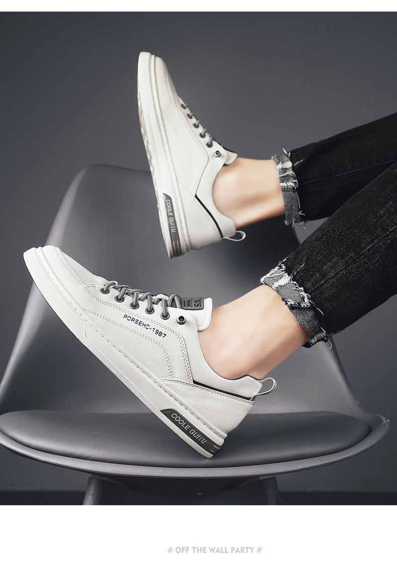 男鞋2024新款春季男士休闲皮鞋韩版潮流百搭运动潮鞋男款小白板鞋详情16