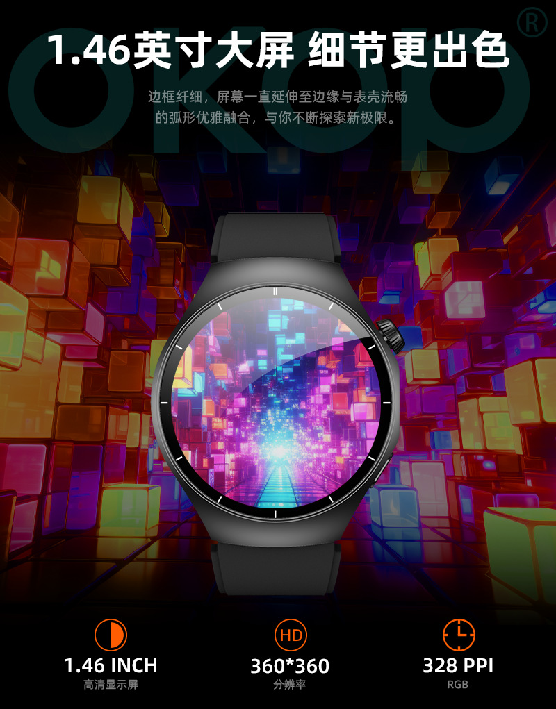 S103智能手表蓝牙通话运动户外防水健康监测血样血压超长续航跨境详情3