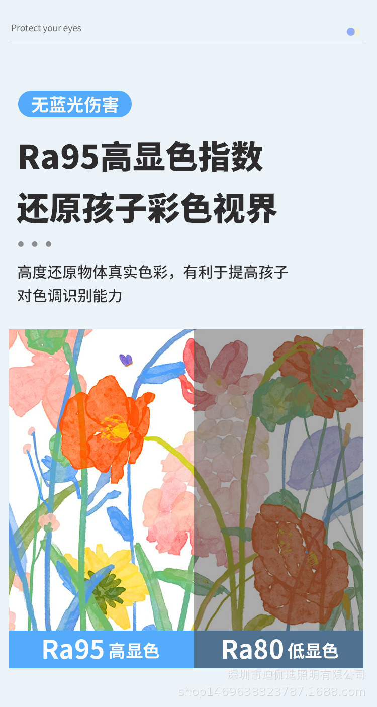 国AA三合一LED护眼台灯磁吸壁灯多模式五键触摸学习夜灯照明灯饰详情15