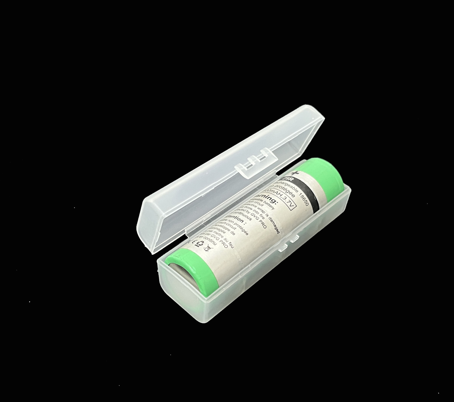 Single-section extended pointed 18650 battery box, 18650 storage box, 21700 plastic box, PP box pic 12