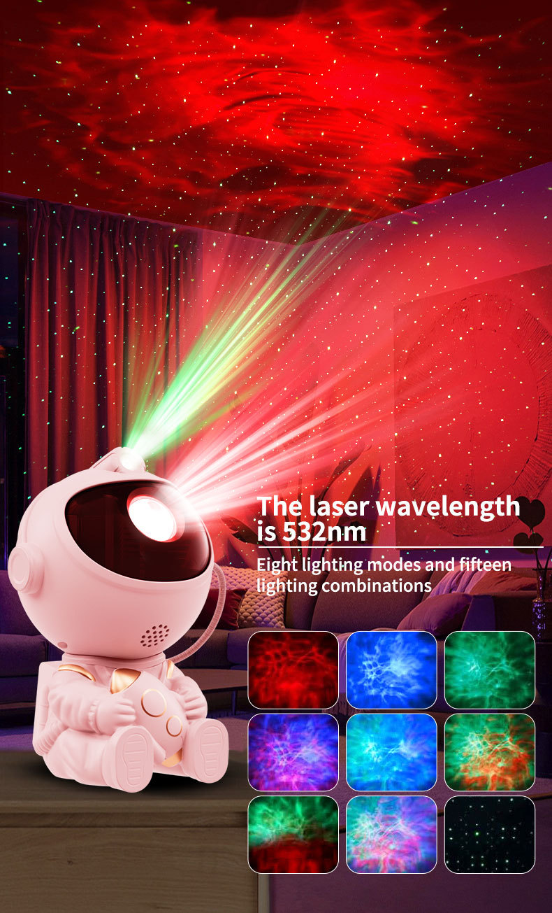 三代升级款宇航员星空投影灯 星空灯投影太空人灯 满天星小夜灯详情4