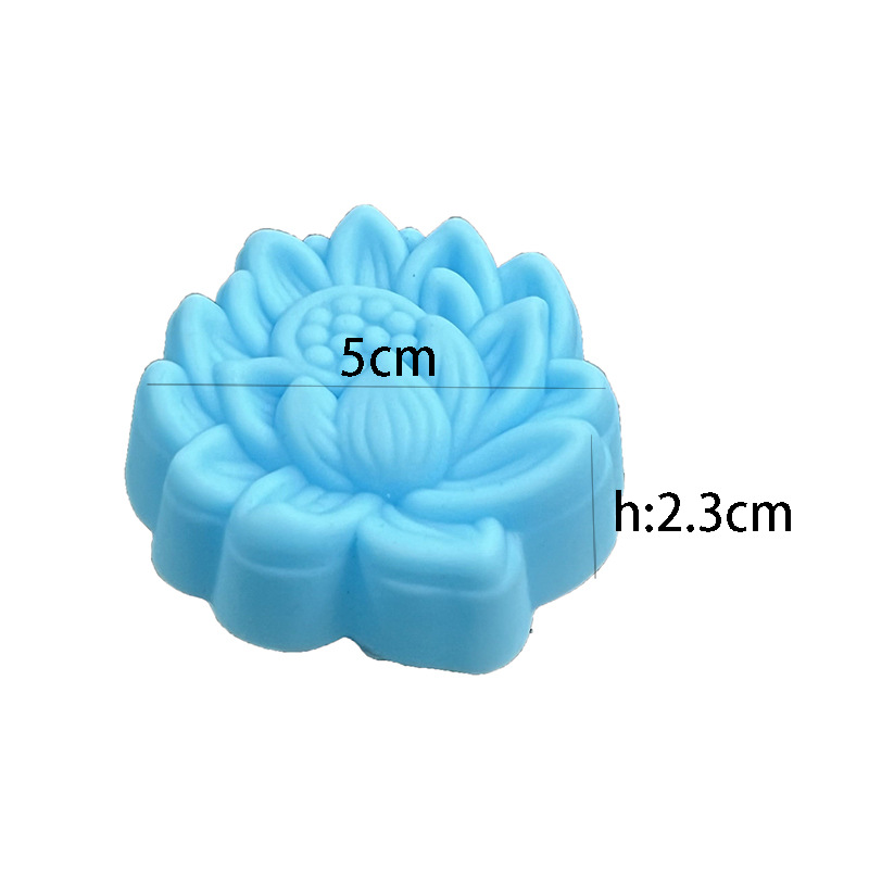 Lotus硅胶蛋糕模5cm荷花蛋糕杯莲花蜡烛香薰模滴胶手工皂模详情2