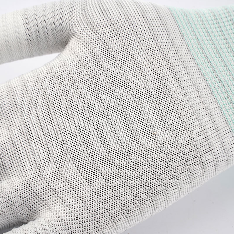 PU finger and palm coating nylon carbon fiber anti-static gloves, exclusively for men and women in the electronics factory workshop, for dust-free operation pic 11