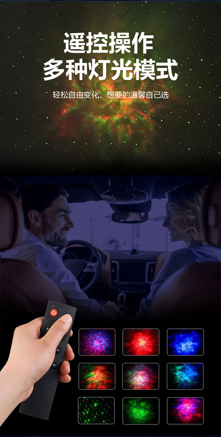 星空狗星空投影灯USB氛围灯满天星摆件卧室灯玩具礼品七彩小夜灯详情5