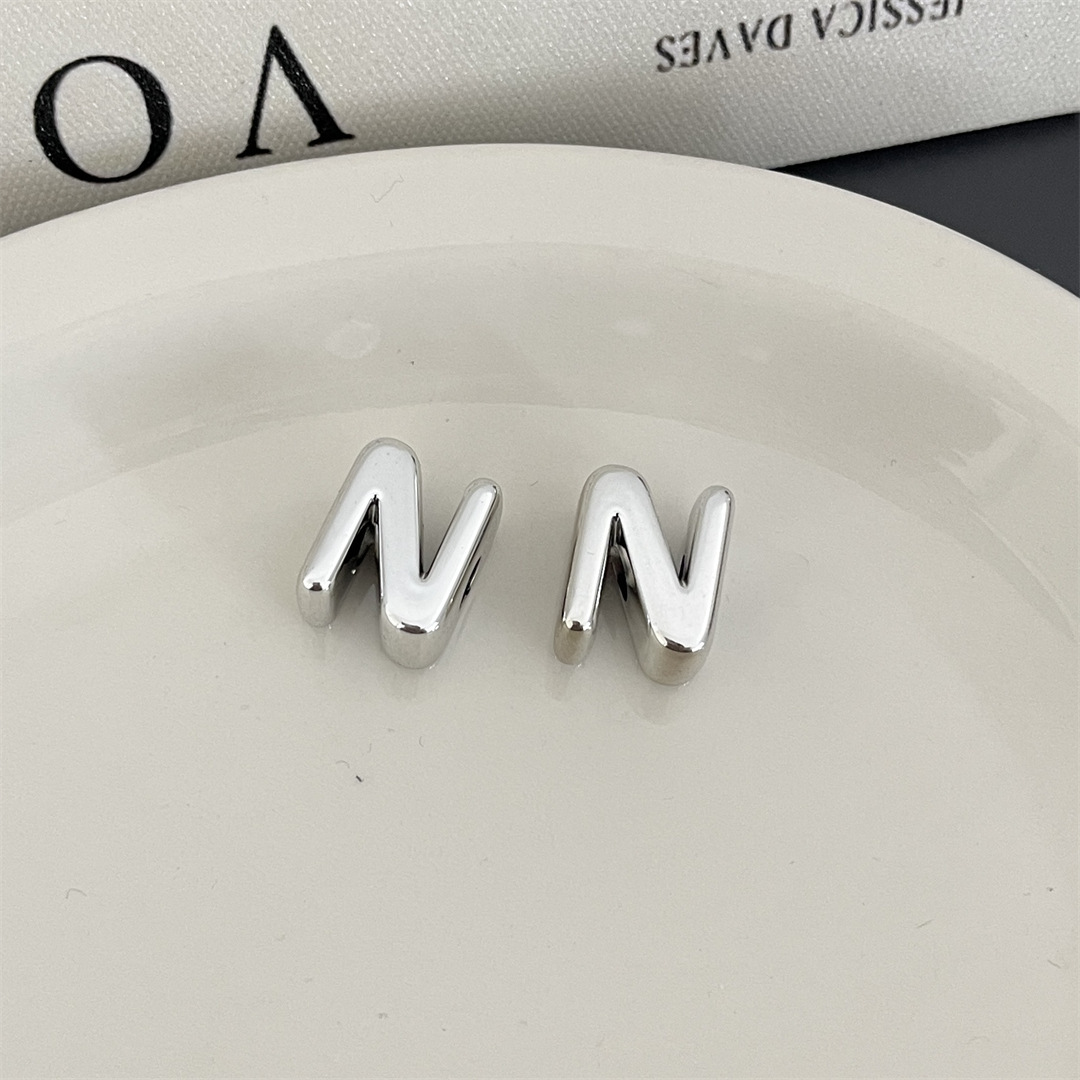 diy acrylic silver large-hole letter beads jewelry accessory package, hanging mobile phone chain accessory, stringing beads, scattering beads pic 19