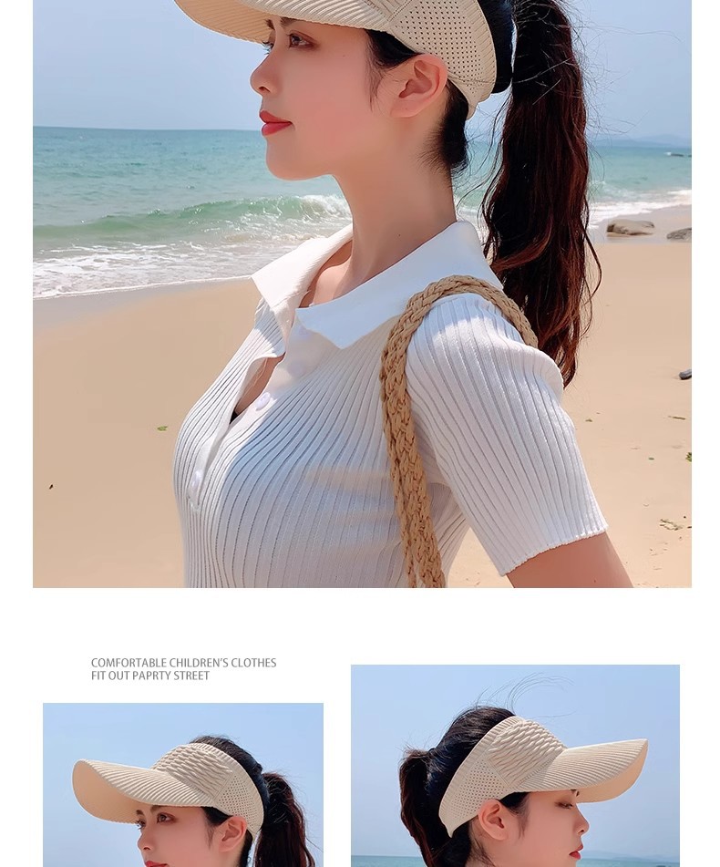 Summer sun hat for women, 2025 new style running sun protection cap, wide-brimmed sports cap, spring and autumn open-top sun hat pic 15