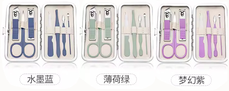 Factory direct sales of stainless steel nail clippers and nail scissors set, 7-piece nail tool set, printed with gift LOGO pic 39