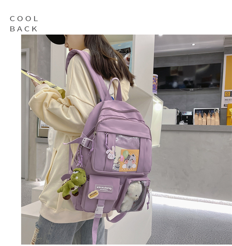 书包初中女生双肩包女痛包大容量小学生日系高中生背包中学生肩包详情8