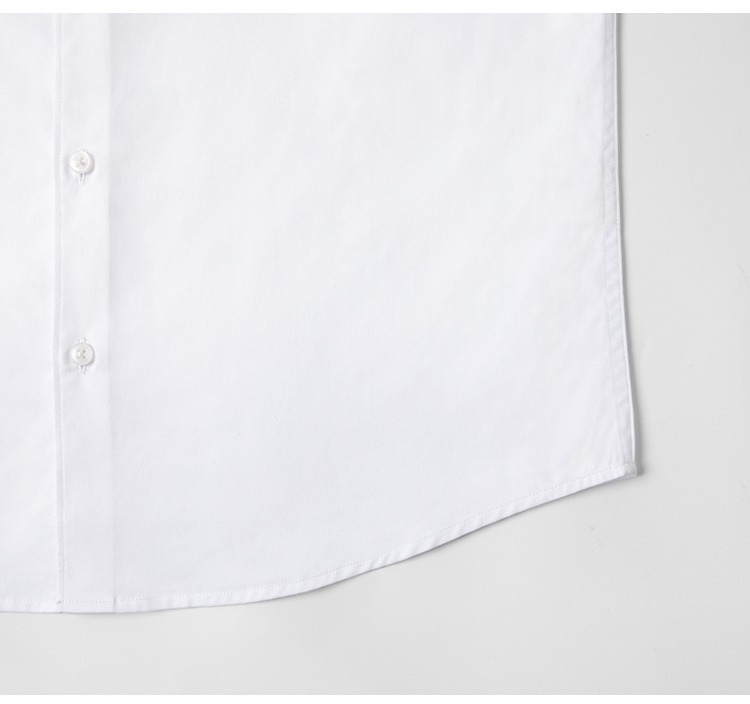 春季男士白衬衫免烫衬衣抗皱职业通勤长袖衬衫男刺绣LOGO商务正装详情12