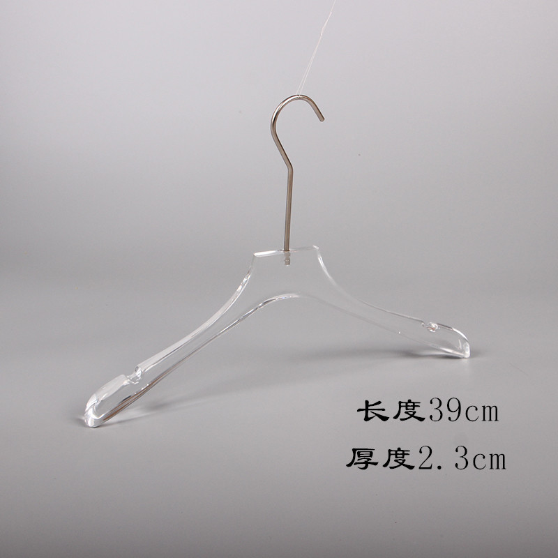 透明衣架服装店水晶男装高档衣服挂新款烟灰衣撑展示架水晶裤架详情10