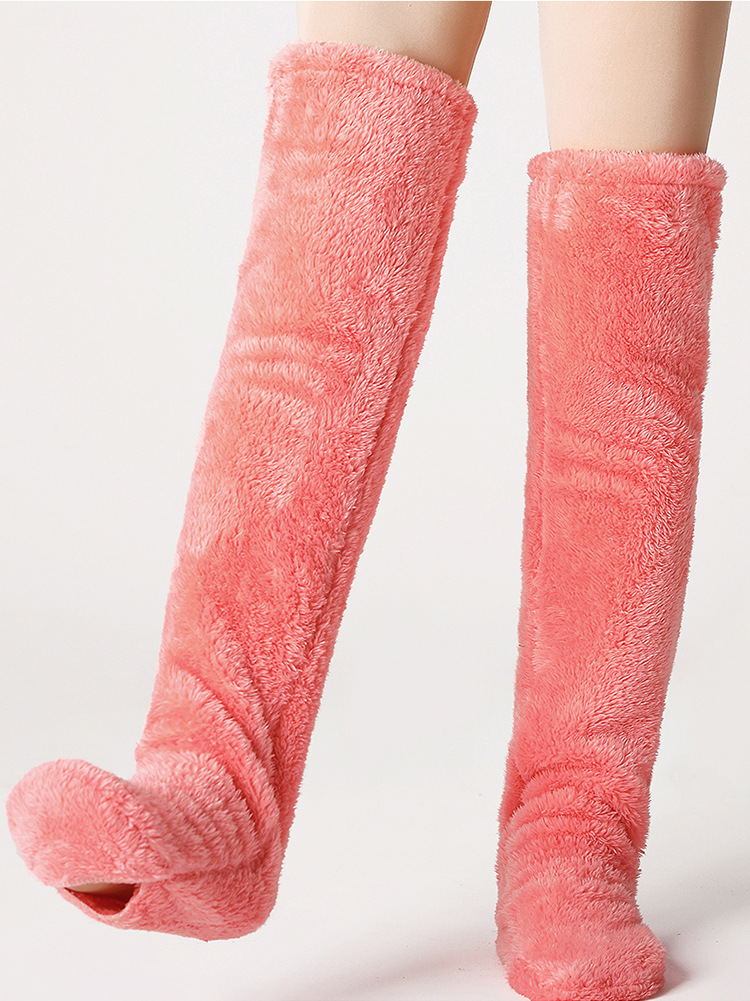 2023秋冬跨境亚马逊独立站泰迪熊地板袜长筒袜护膝保暖高筒袜女孩详情13