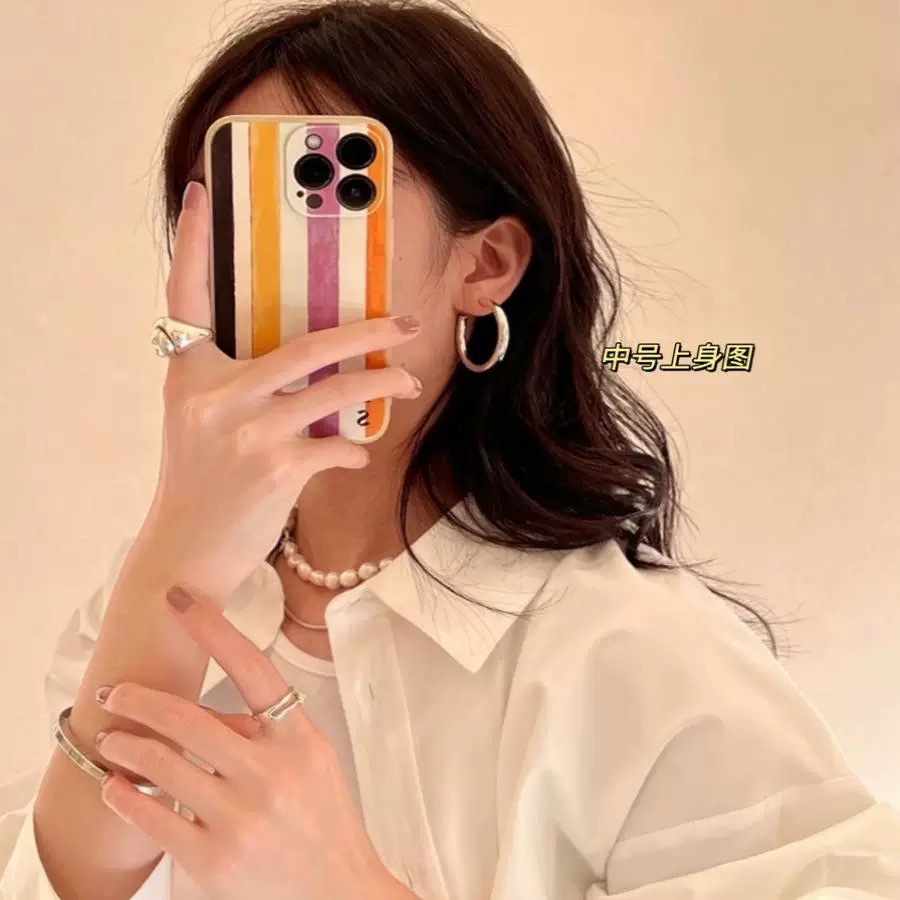 SophieBu*ai经典圆圈独特感耳圈高级感气质个性简约hoops耳环饰品详情3