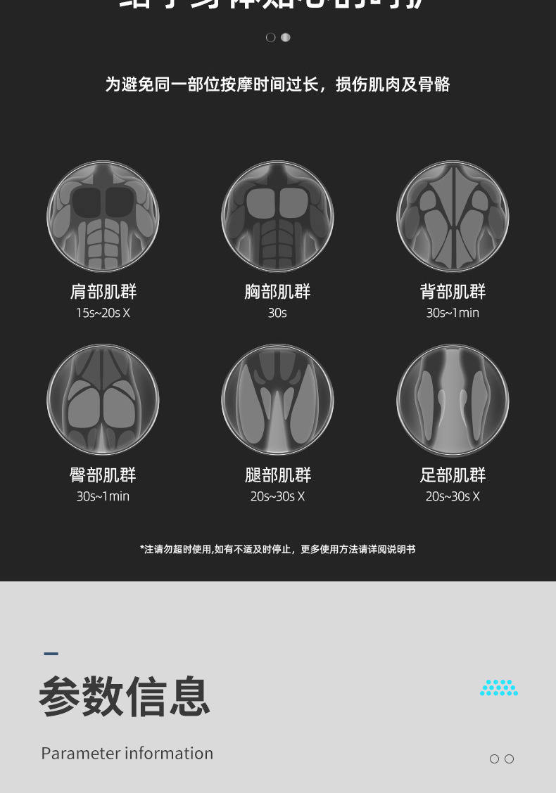 Cross-border digital display dual-head massage gun, convenient for fitness, muscle relaxation, vibration, professional grade electric fascia gun pic 20