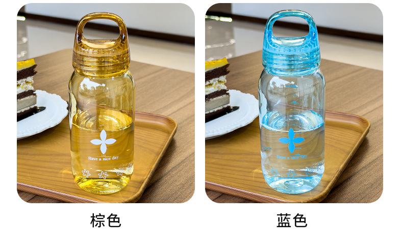 Hand-held plastic cup with scale, portable student cup for both men and women, transparent Tritan material pic 11