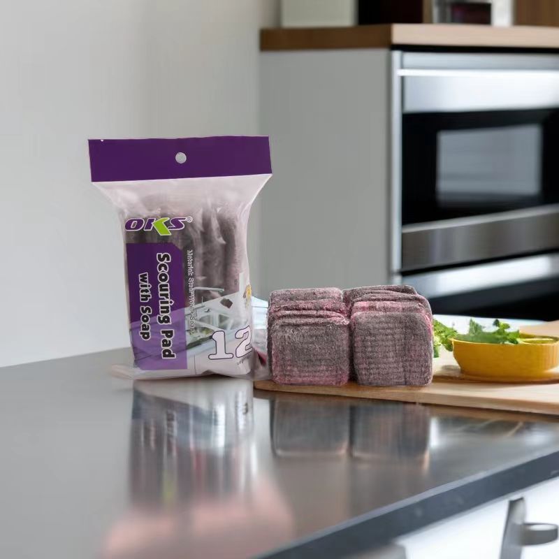 家用钢丝球不锈钢清洁球锅刷洗碗刷钢丝球厨房洗碗清洁球OKS详情2