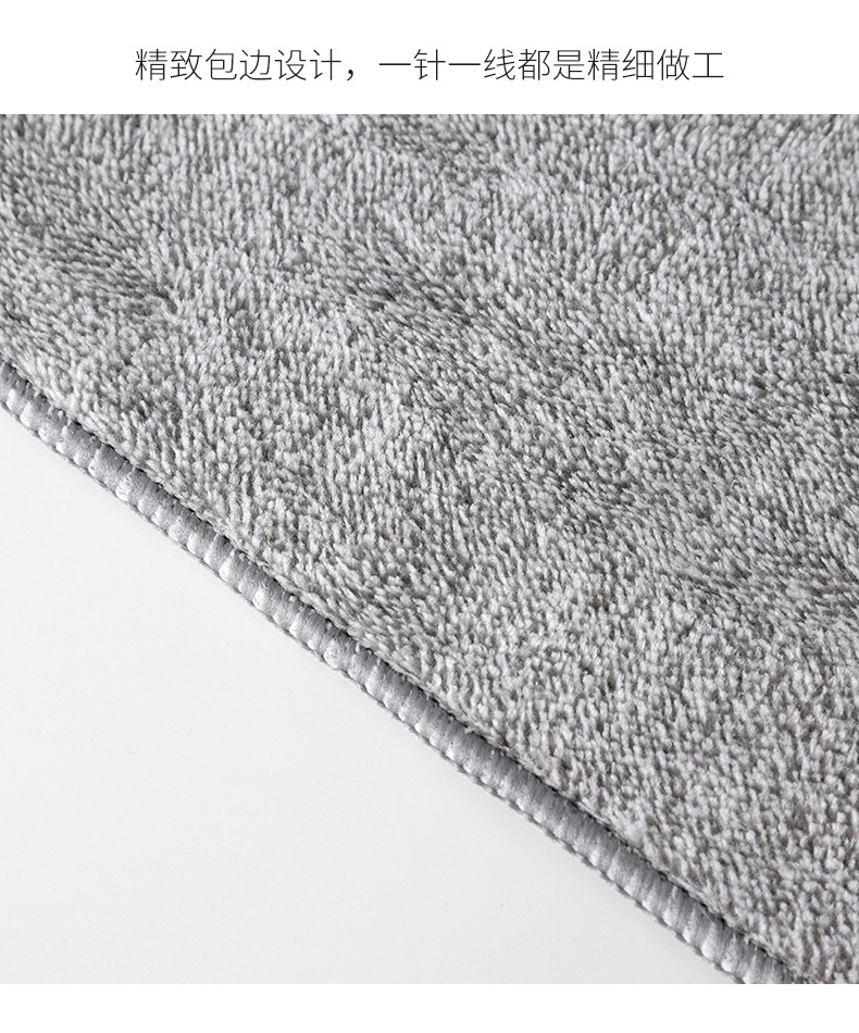 Thickened bamboo charcoal fiber absorbent cloth does not shed fibers and does not stick to oil. Kitchen cleaning bamboo fiber oil-removing dishcloth for household use pic 13