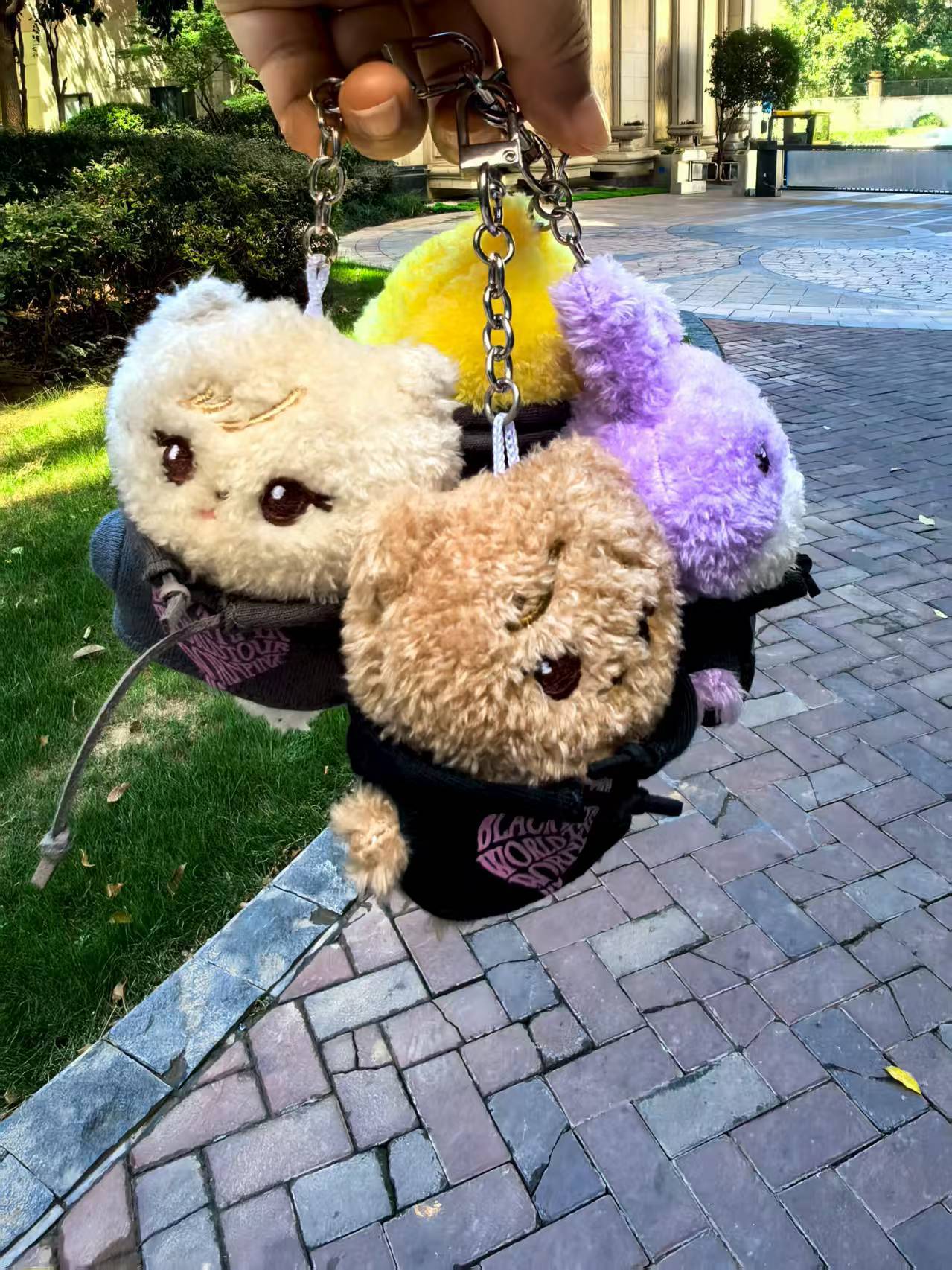 New cute and fun plush hooded sweatshirt figurines in stock for wholesale, cartoon animal doll pendants pic 3