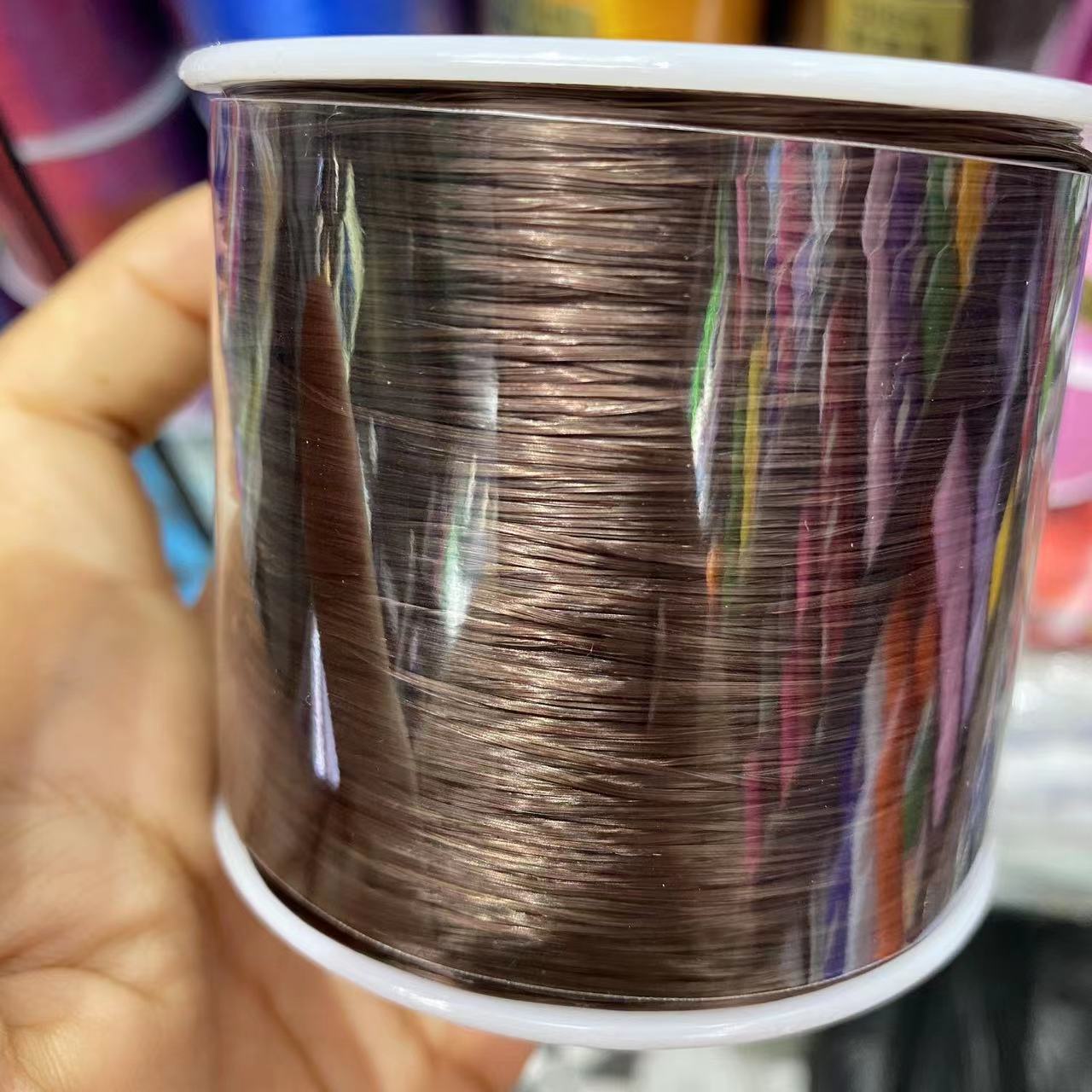 500米diy佛珠水晶串珠大卷韩国造扁形水晶线松紧线弹力线绳批发详情19