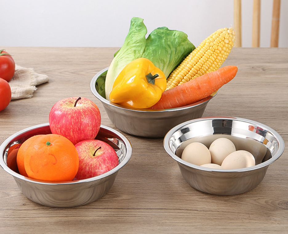 Direct sales of food-grade soup bowls, extra-thick stainless steel soup bowls, household vegetable washbasins and washbasins, pet logo gifts available upon request pic 6