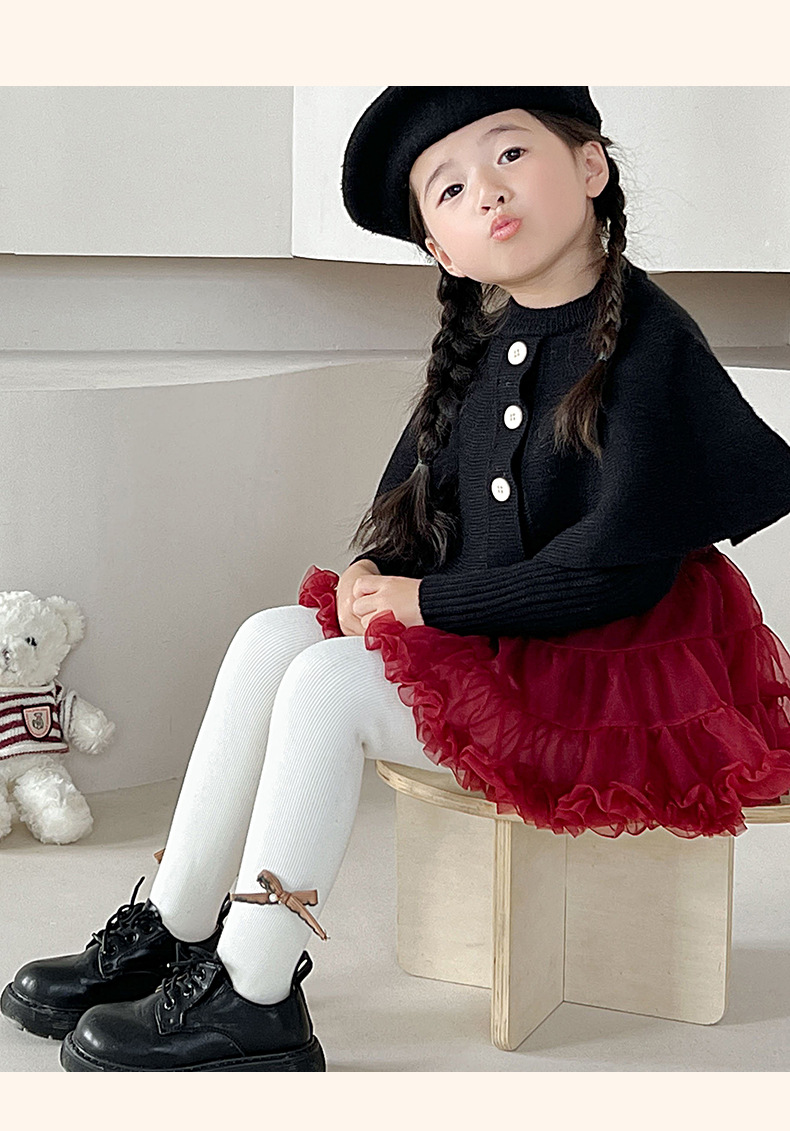 女童打底裤秋冬季加绒加厚铃铛蝴蝶结儿童连裤袜宝宝婴儿保暖袜裤详情12