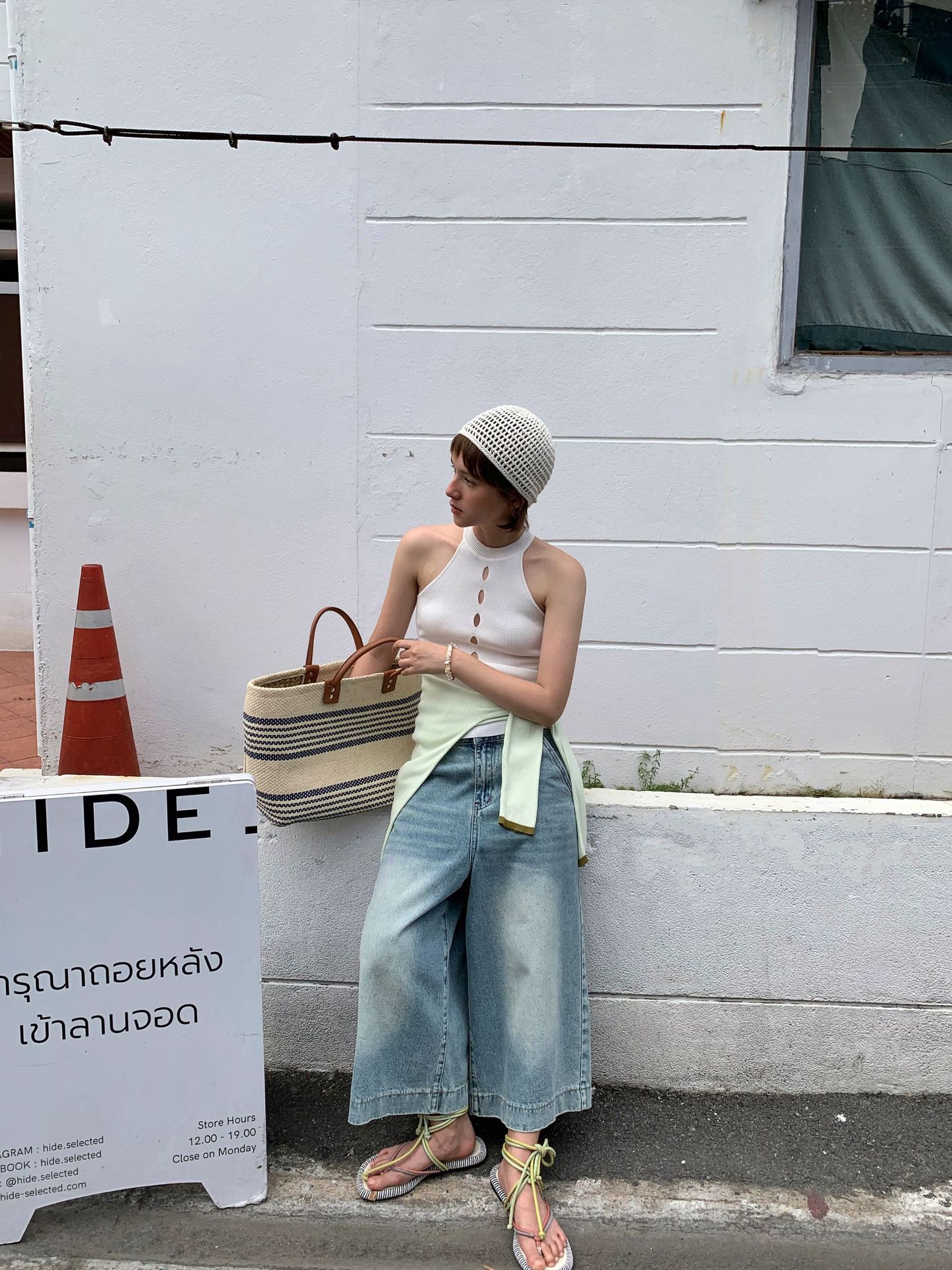 UNITY MODE Sweet and cool Tencel cut-out stand-up collar vest for summer girls, slimming and form-fitting sweater pic 37