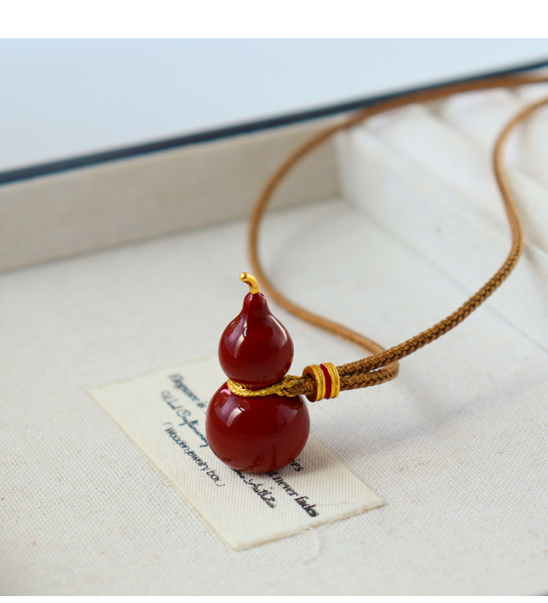 原创新中式滴油葫芦毛衣链女高级感长款轻奢小众时尚气质百搭项链详情9