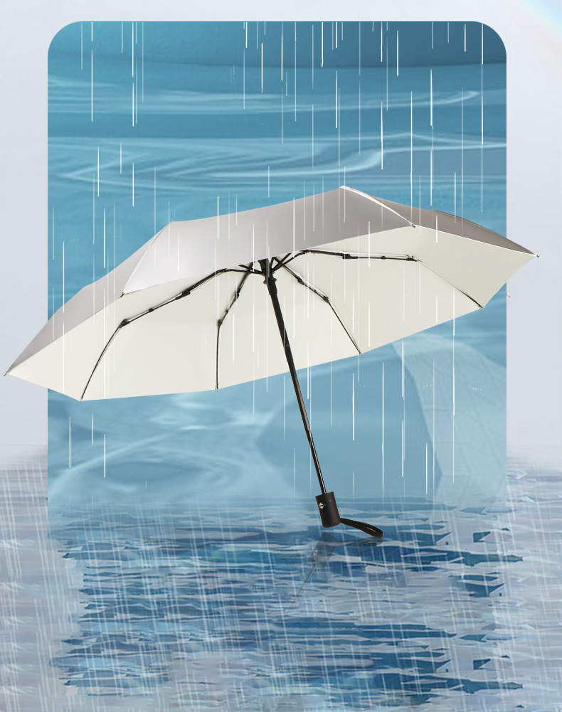 全自动伞钛银伞跨境太阳伞防晒遮阳伞晴雨两用女防紫外广告伞logo详情16
