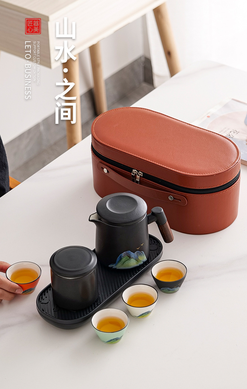 国潮茶具套装送长辈公司商务年会活动纪念品实用伴手礼品印制logo详情1