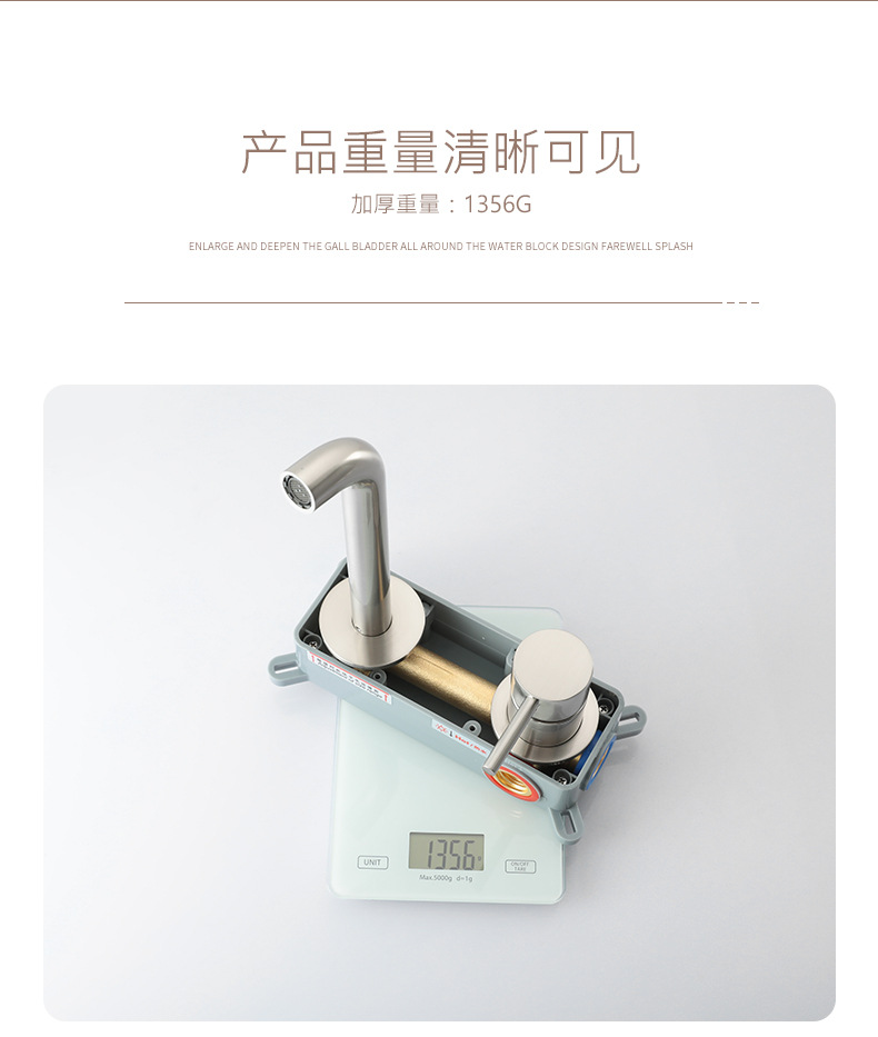 Wholesale of minimalist brushed nickel concealed washbasin wall-mounted fixed faucet, modern bathroom washbasin faucet pic 16