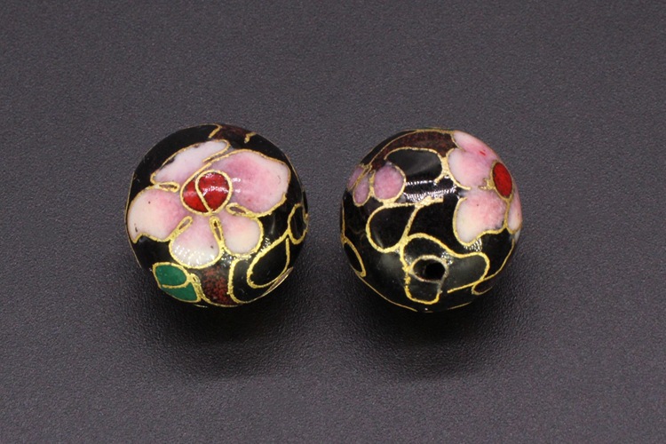 Traditional copper-based cloisonne enamel jewelry, prayer beads, chain accessories, Jingtai blue polished 12#, 14#, 16# round beads pic 33
