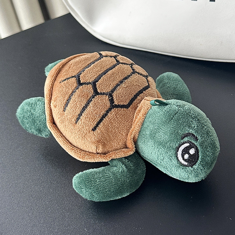 批发卡通创意乌龟毛绒玩具公仔彩色海龟小号玩偶女包包钥匙扣挂件详情3