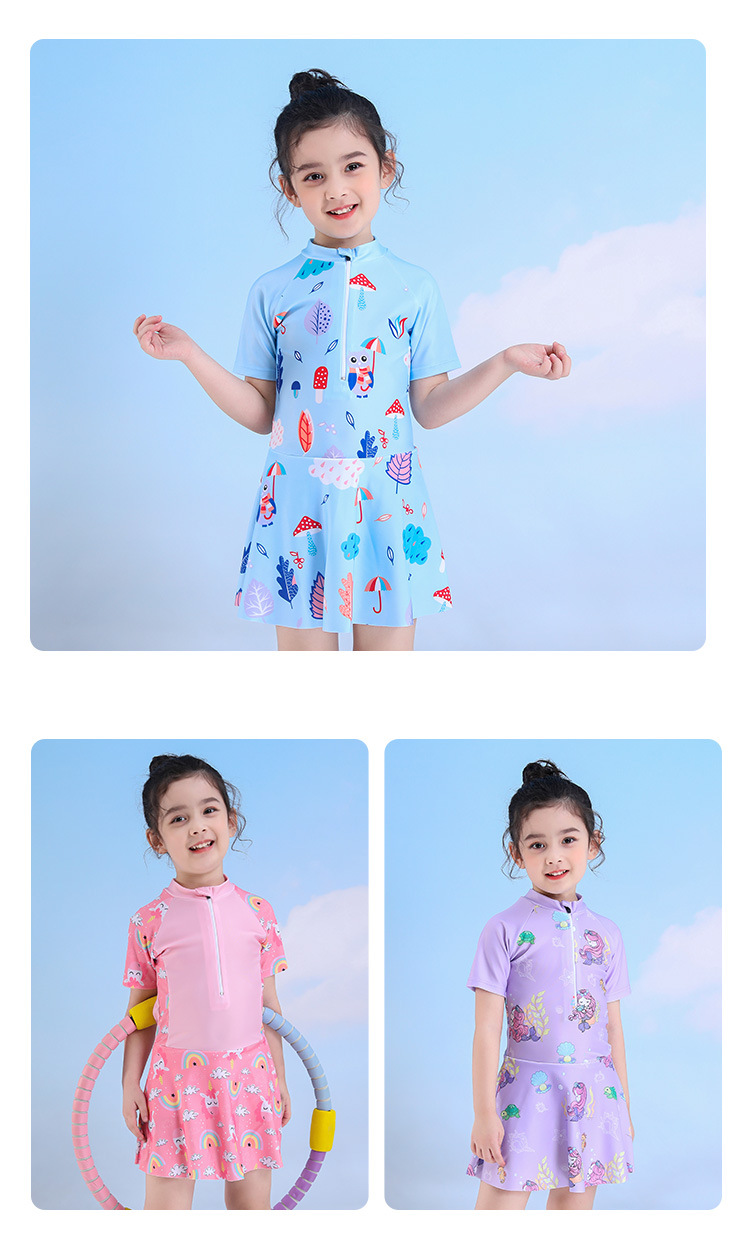 Cross-border bestseller children's swimwear, girls' one-piece quick-drying dress style, stylish summer princess swimwear, baby hot spring swimwear, NT $11576 pic 39