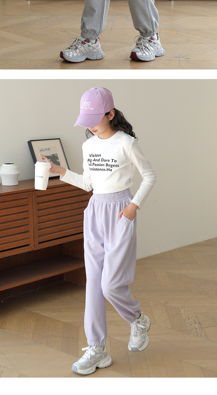女童裤子春秋款儿童春季休闲运动裤显瘦大童女孩2025新款春装卫裤详情11