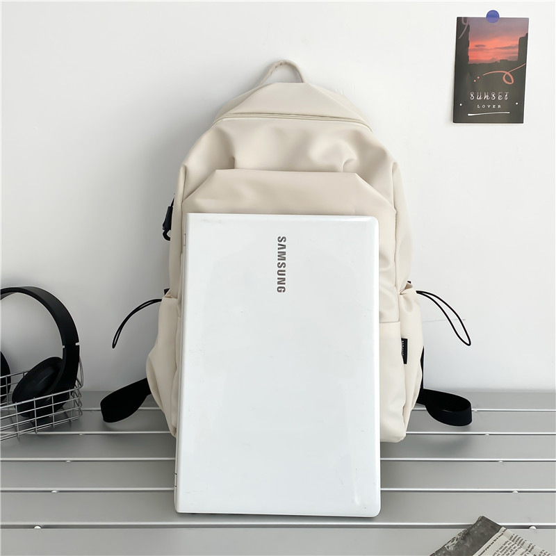 中大学生书包女潮流褶皱双肩包男批发 学院风情侣休闲耐用双肩包详情22