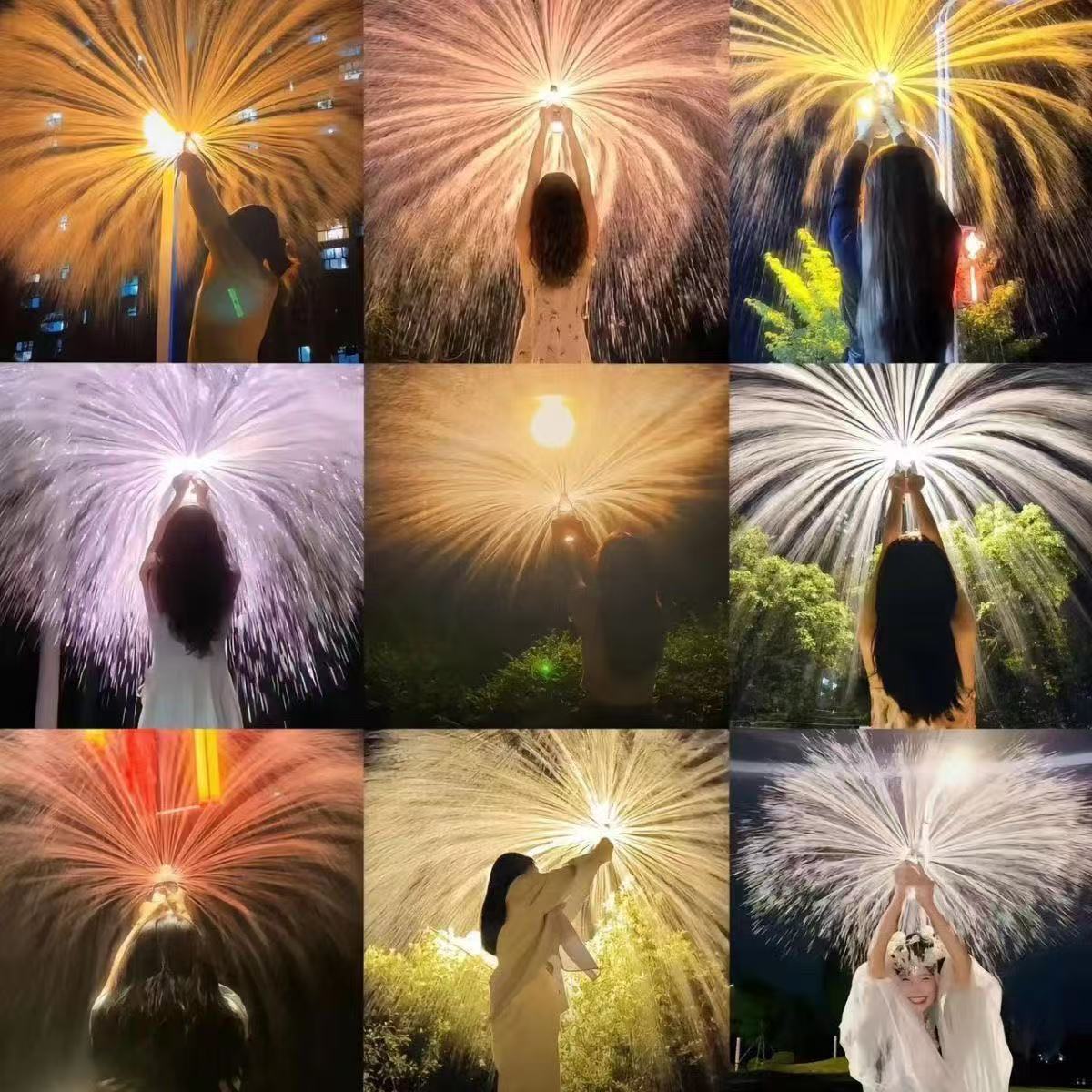 Cross-border best-selling fireworks, water guns, couples taking photos under street lamps to commemorate the romantic atmosphere of fireworks, props, and casual toys pic 2