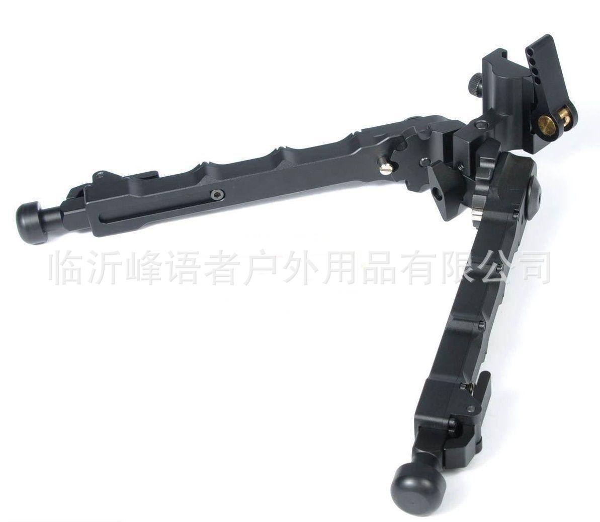跨境黑色伸缩V9连体Bipod V9脚架黑色铝合金材质M-LOK V9竹节脚架详情3