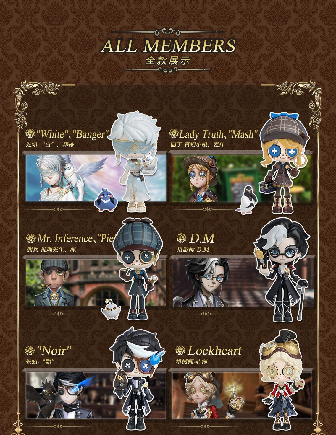 正版第五人格周边手办拼装工坊真理之下主题盲盒公仔桌面摆件模型玩具礼物详情7