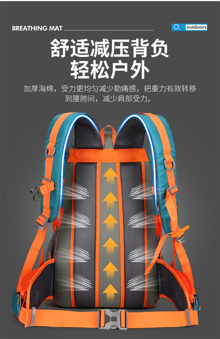 Wholesale of new backpacks, hiking sports backpacks, large-capacity water-resistant casual cycling and mountaineering bags pic 9