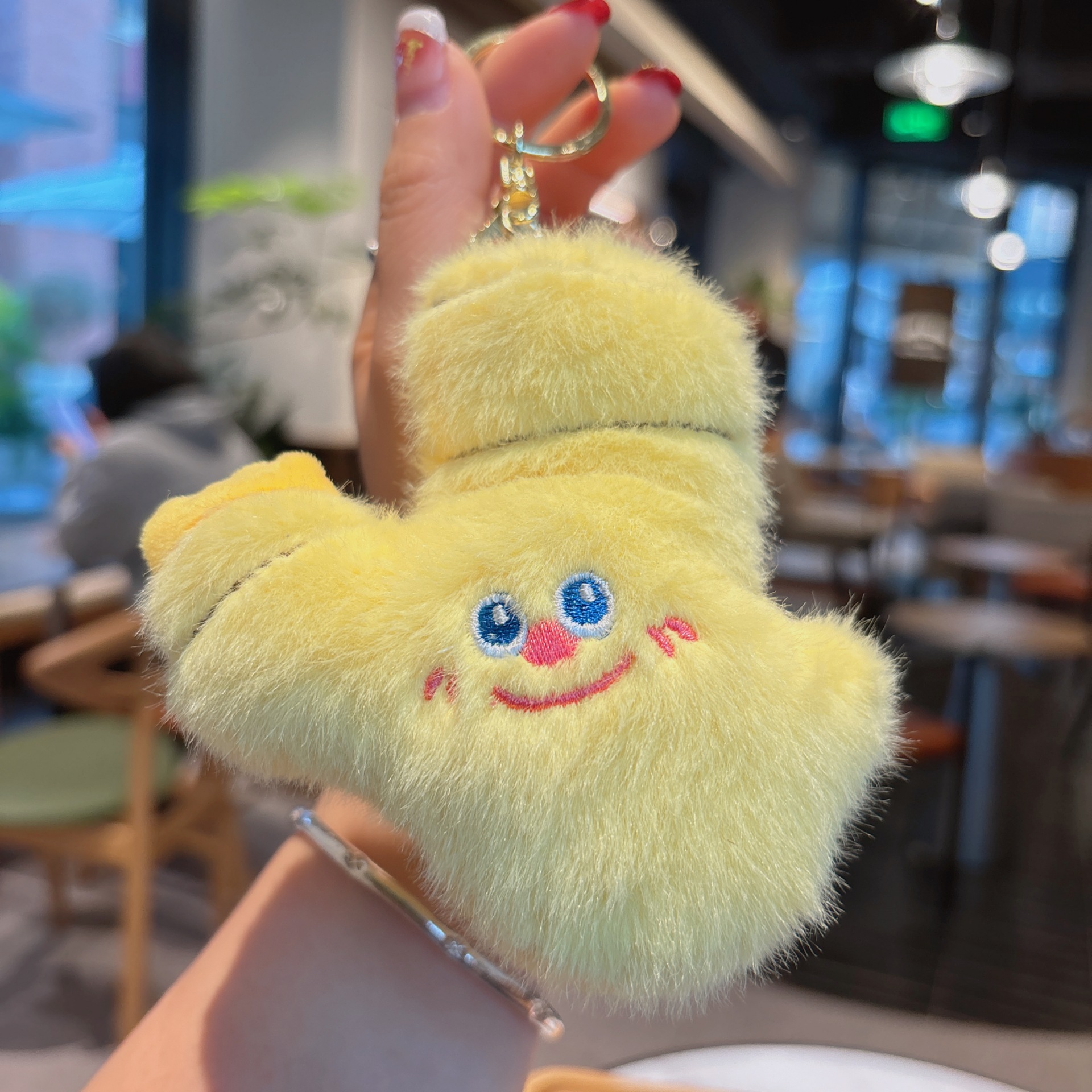 创意水果美食毛绒钥匙扣肉夹馍卡通儿童书包钥匙链可爱少女包挂饰详情15