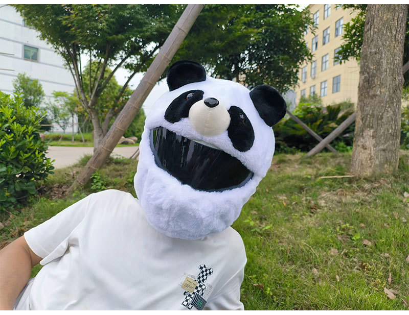 Pumpkin plush helmet cover, cute full helmet protective cover, cycling head cover, Easter pumpk-shaped protection pic 13