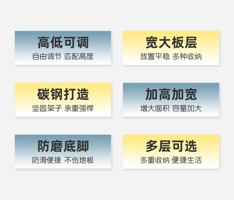落地式厨房锅具收纳架分层层距可调转角下水槽置物家用多层锅架详情3