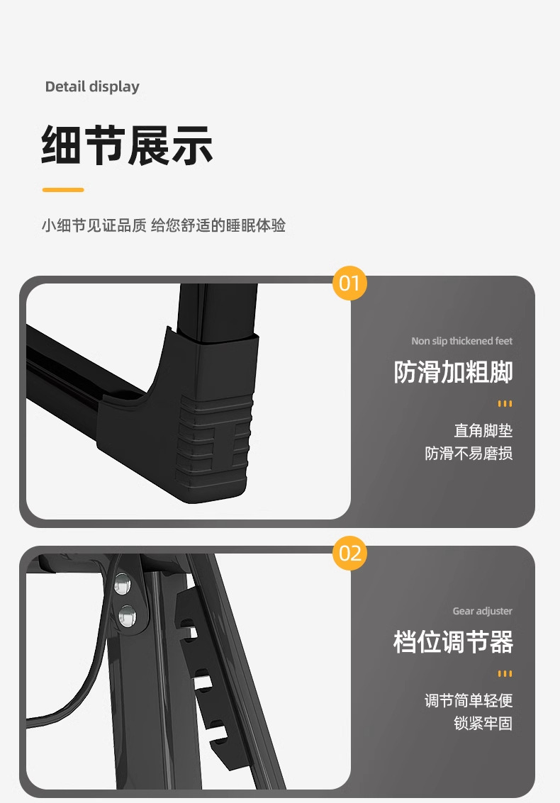 便携式折叠躺椅单人床办公室午休神器床工位午睡椅家用小床行军床详情11