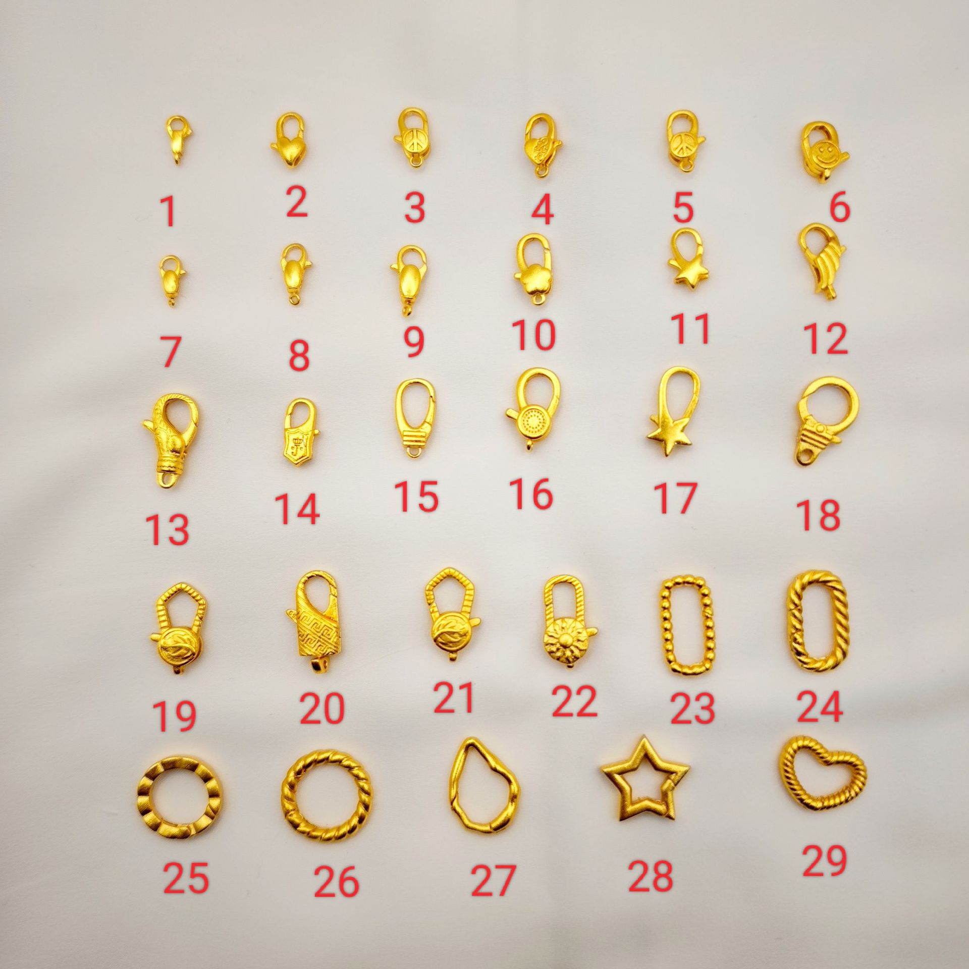 保色古法金饰品扣异型扣diy手链项链扣连接扣详情1